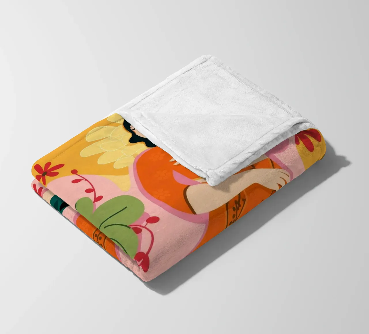 Verträumter floraler Rest Fleecedecke von Veiled Canvas