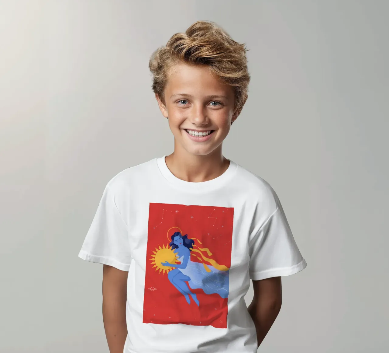 Étreinte de la nuit céleste t-shirt enfant de Veiled Canvas