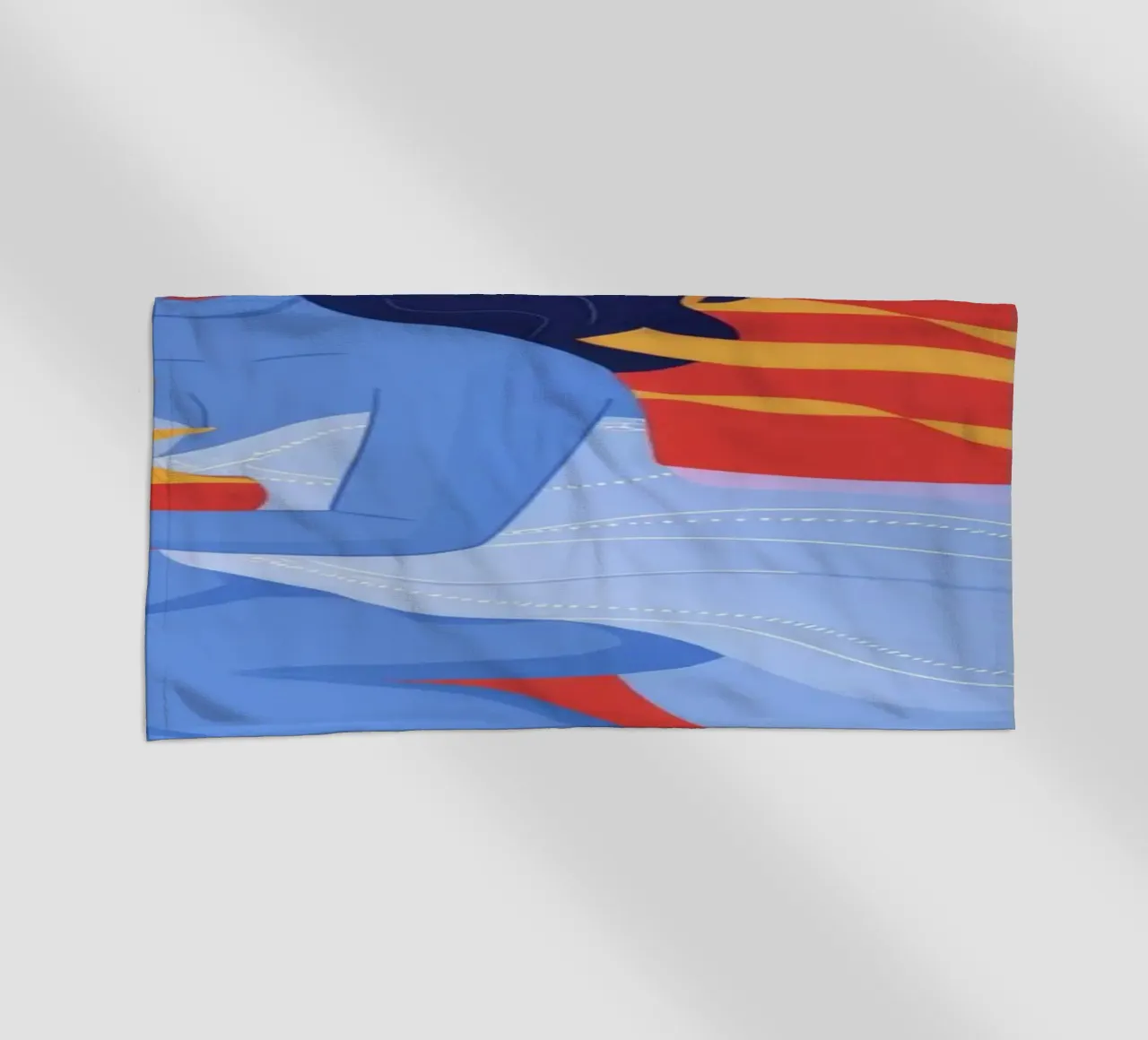 Celestial Night Embrace beach towel by Veiled Canvas