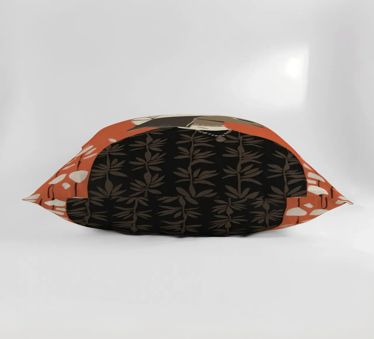 Contemplative Autumn Elegance decorative cushion by Veiled Canvas