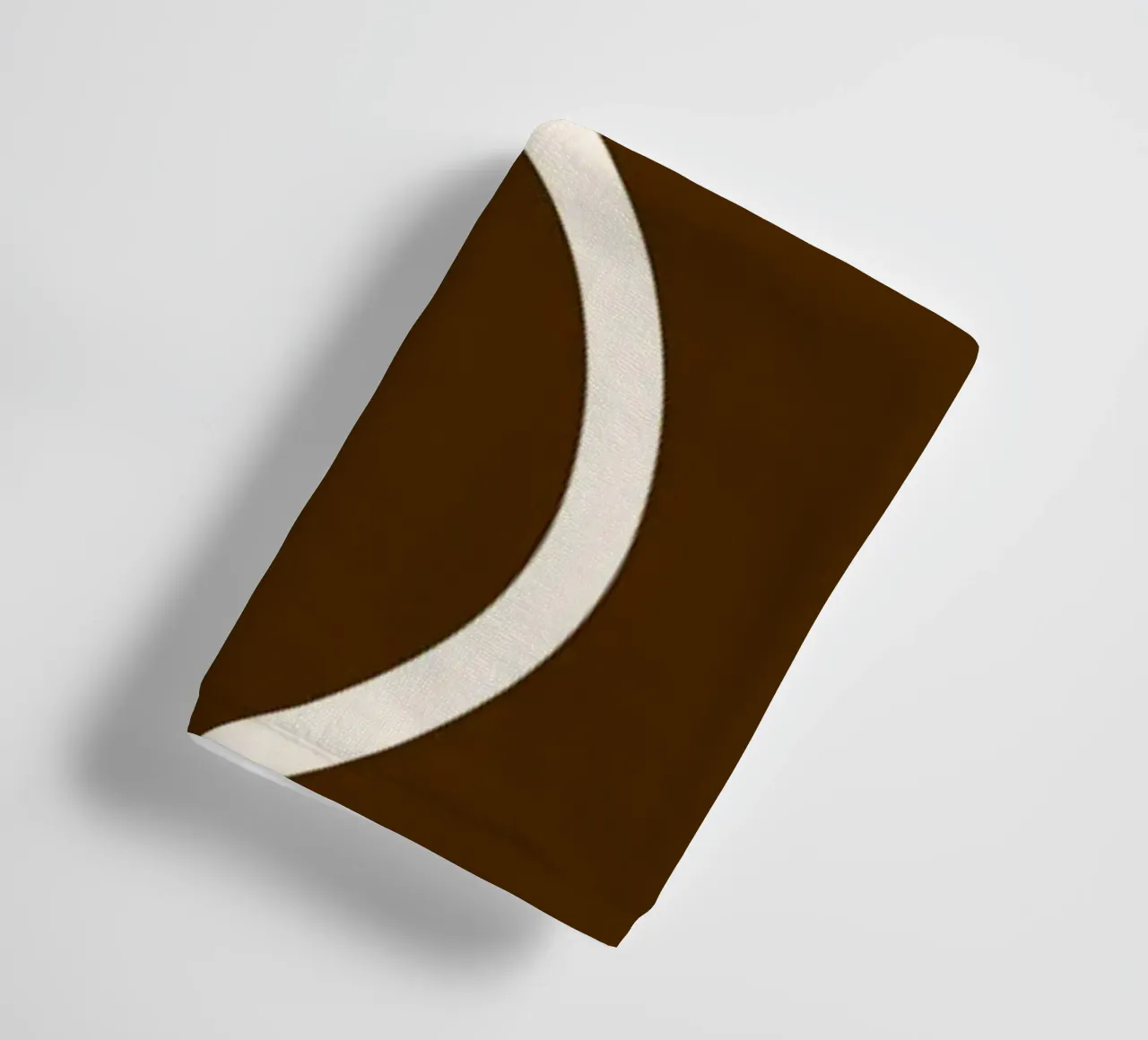White Line Brown Background towel by MODERN NUANCE