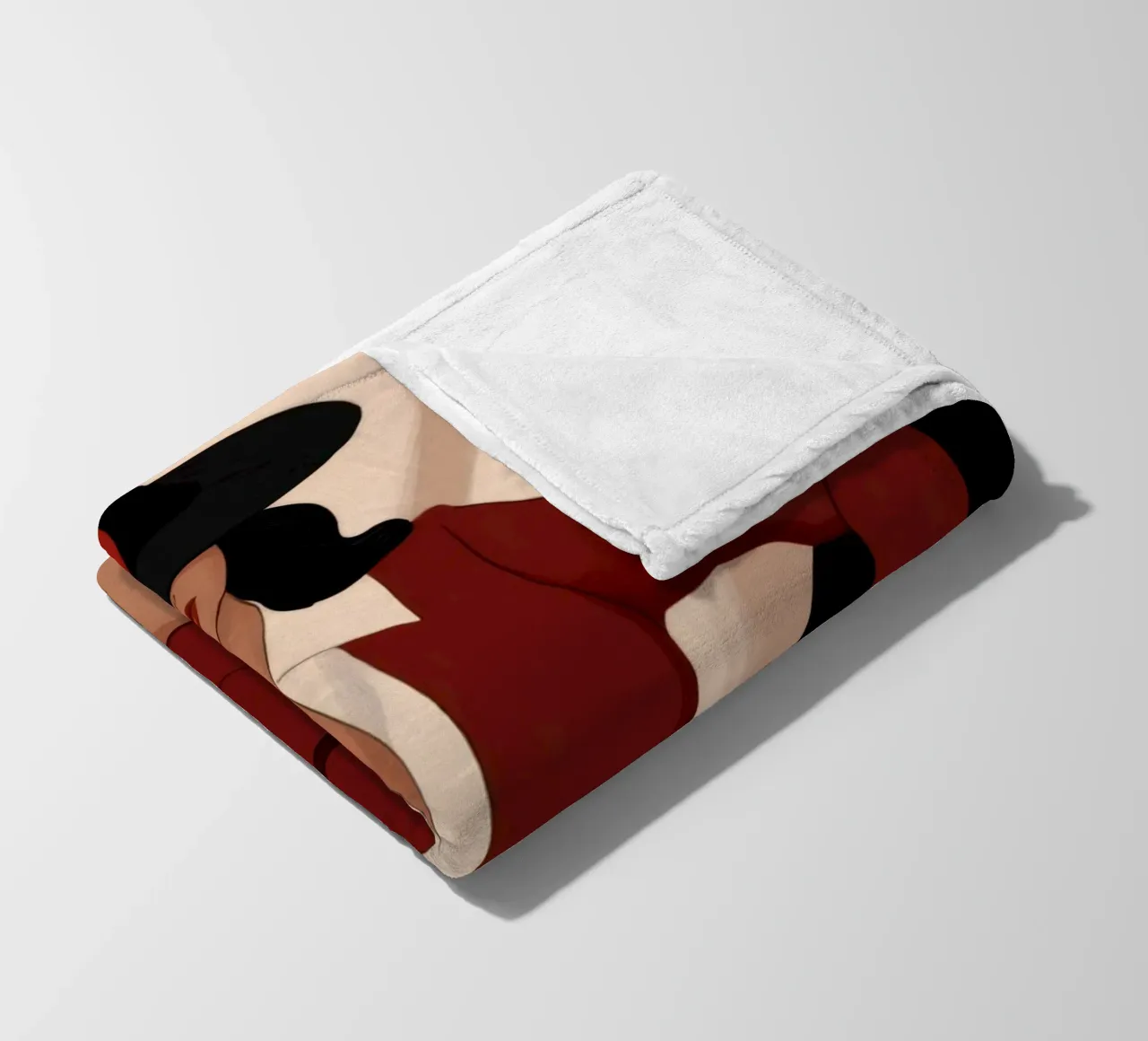 Rosso audace e sofisticato coperta in pile da Veiled Canvas