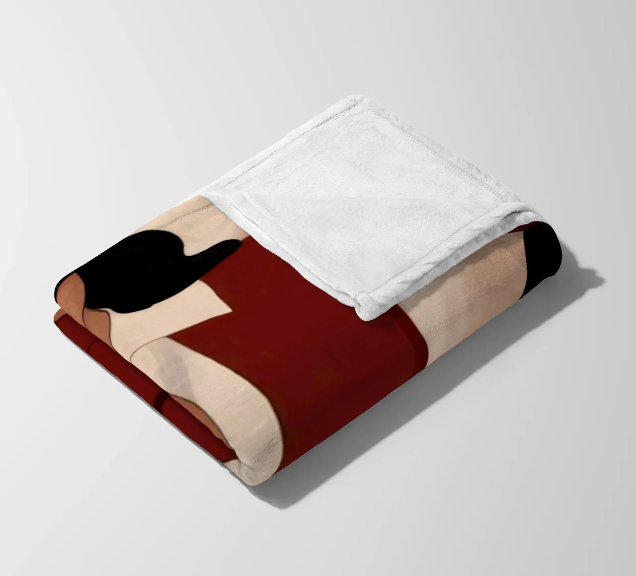 Rosso audace e sofisticato coperta in pile da Veiled Canvas