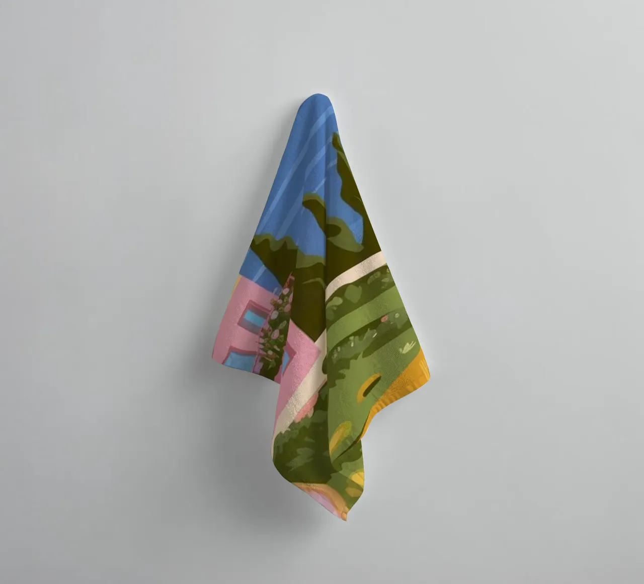 Moonlit Coastal Path towel by Veiled Canvas