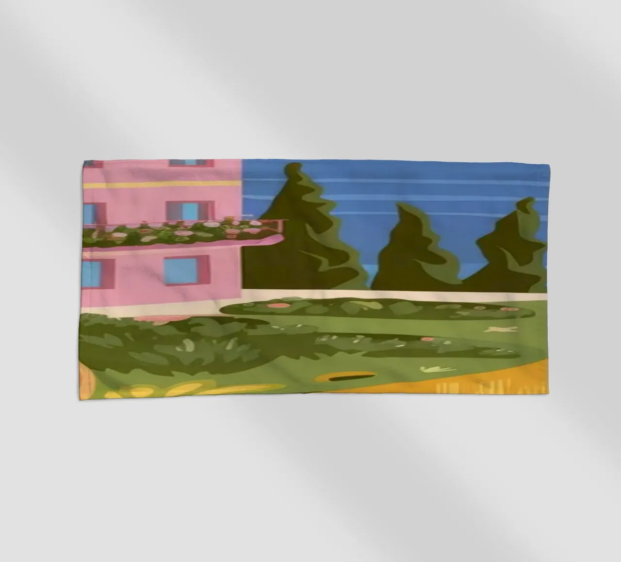 Moonlit Coastal Path beach towel by Veiled Canvas