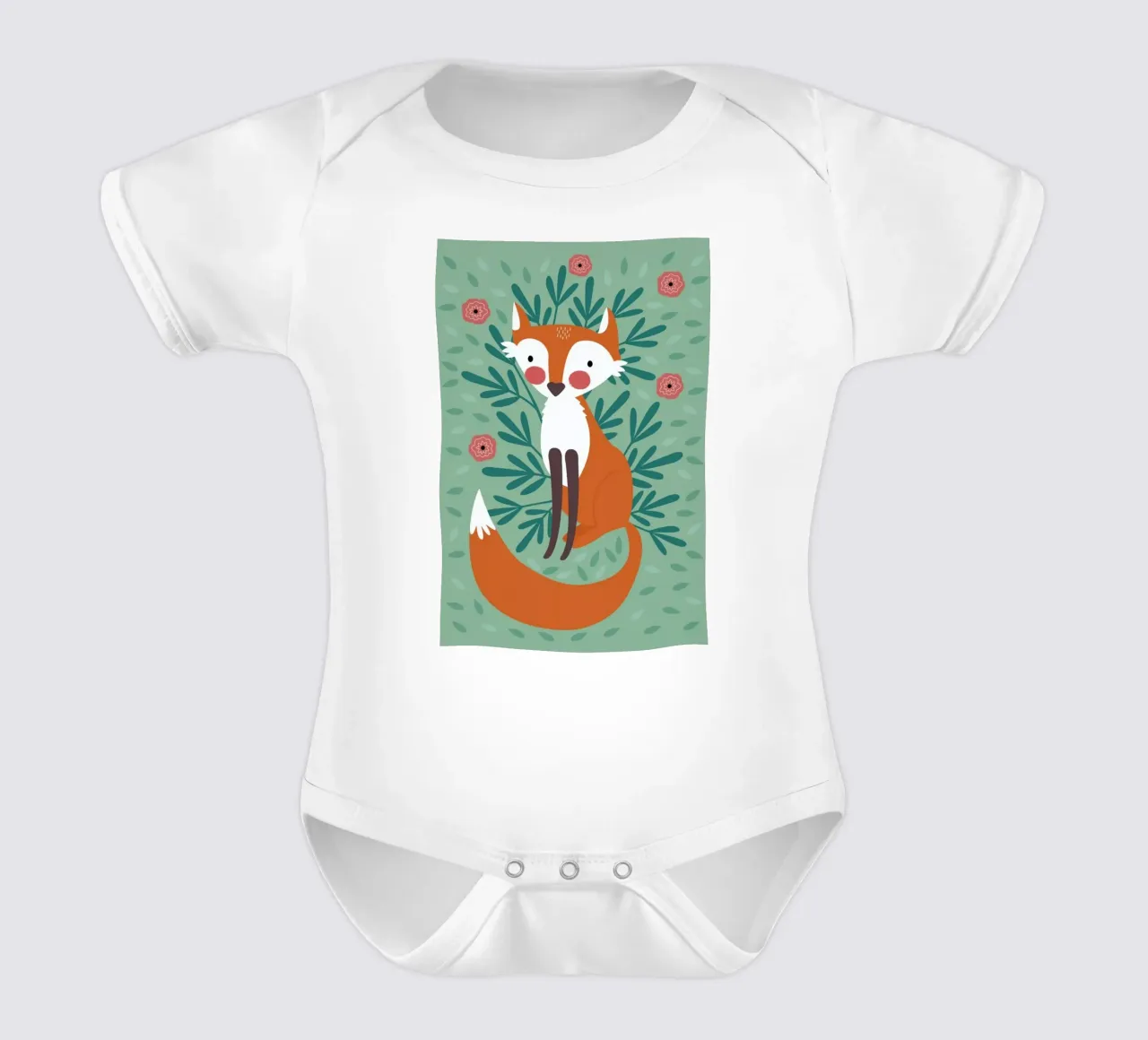 Fox In The Woods body neonato maniche corte da Karin Bijlsma