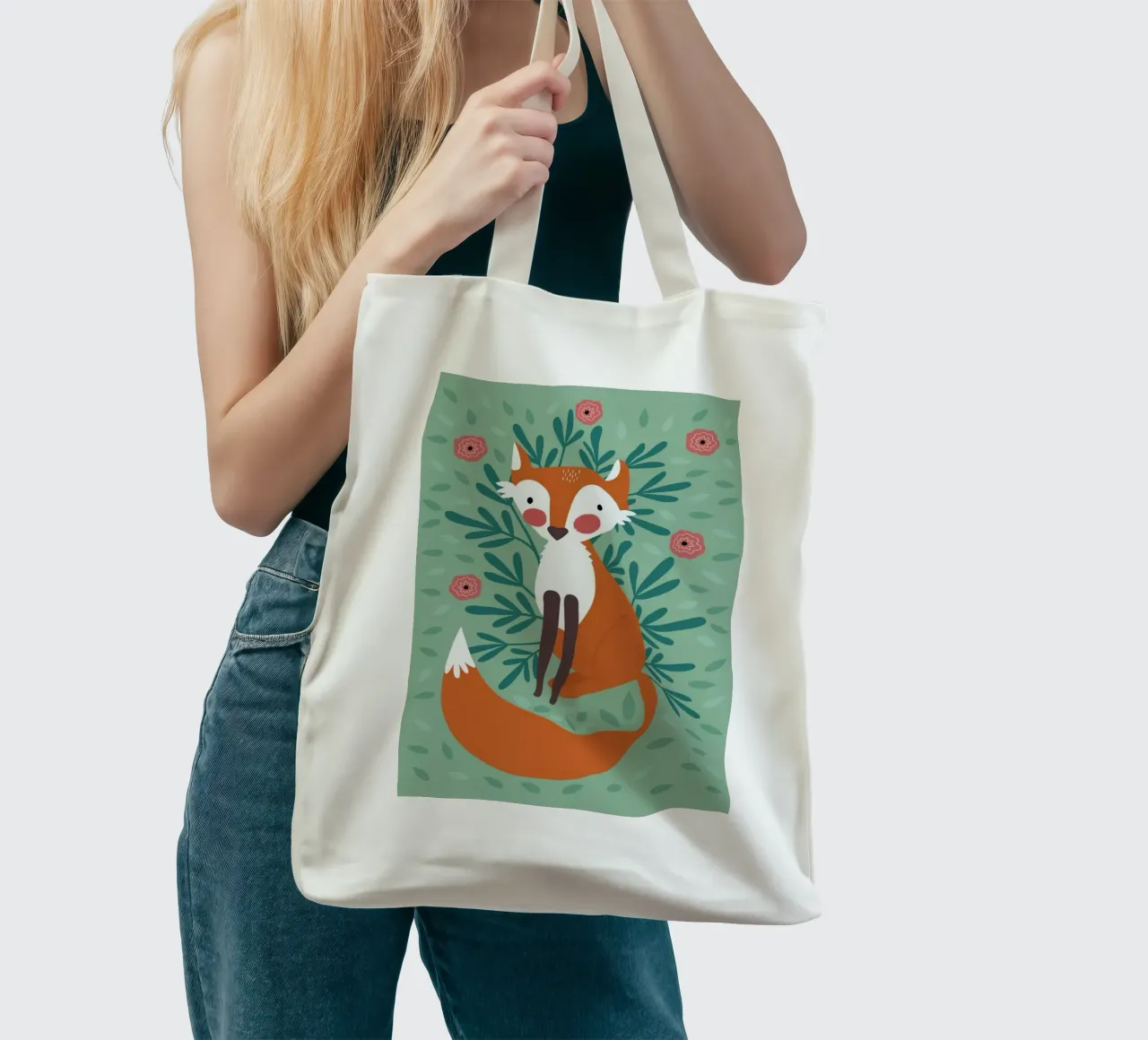 Fox In The Woods Jutebeutel von Karin Bijlsma