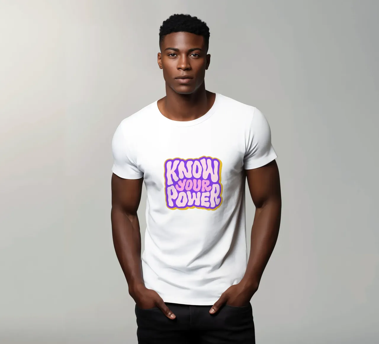 Retro Strength - Weibliches Power Statement T-Shirt von QuooodZ by MooodzArt