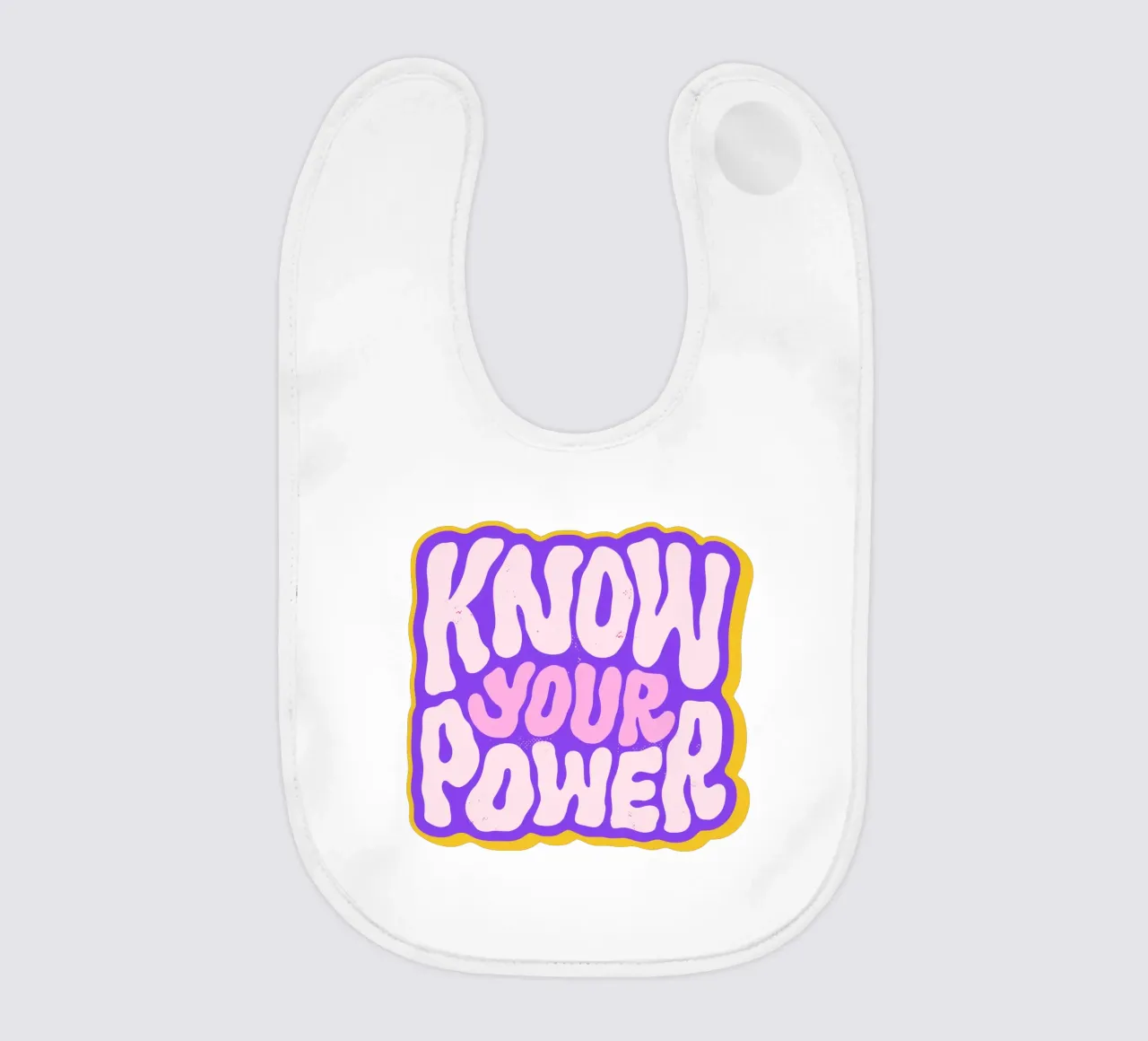 Retro Strength - Weibliches Power Statement Babylätzchen von QuooodZ by MooodzArt