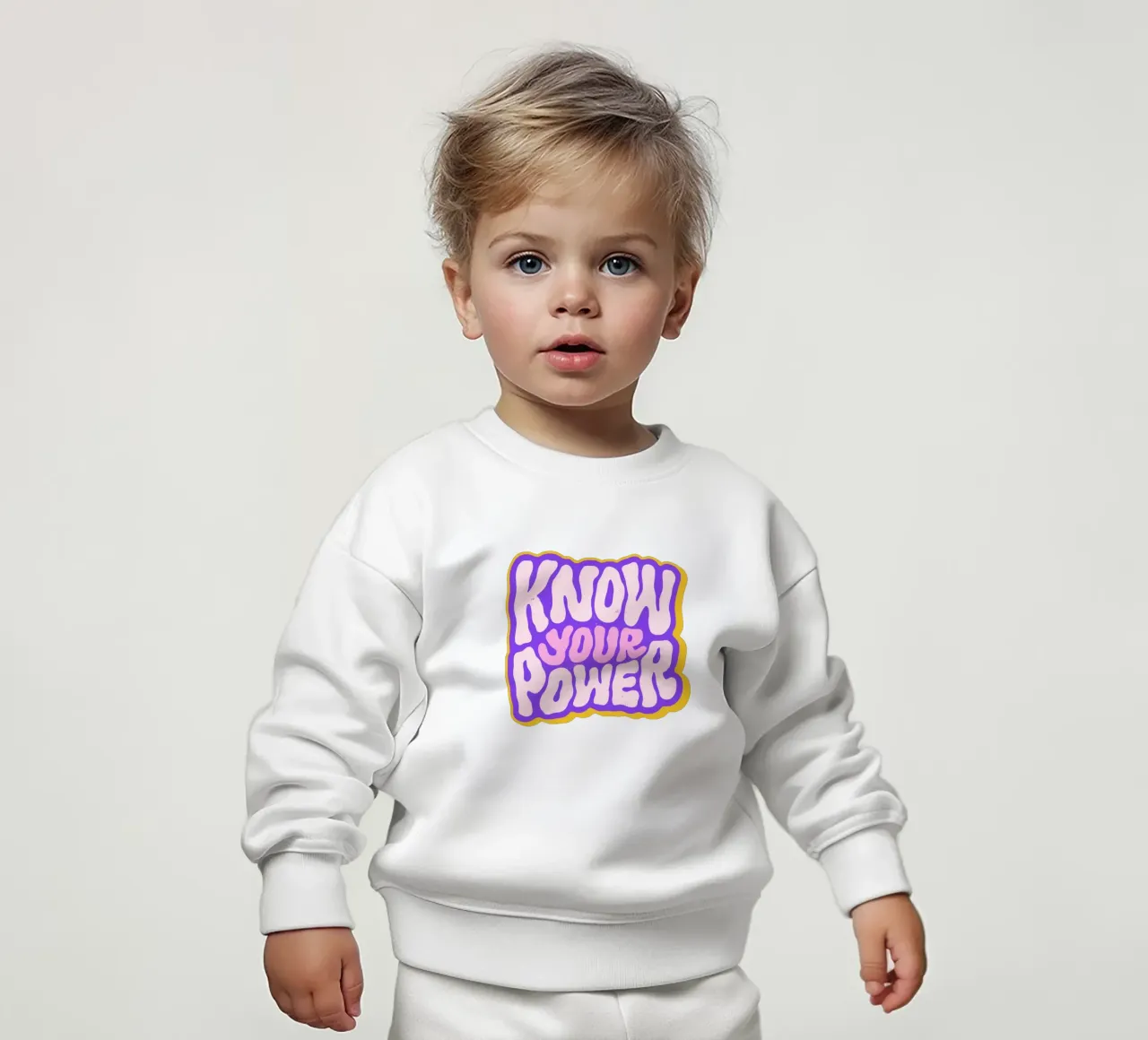 Retro Strength - Declaración de poder femenino sudadera de bebé de QuooodZ by MooodzArt