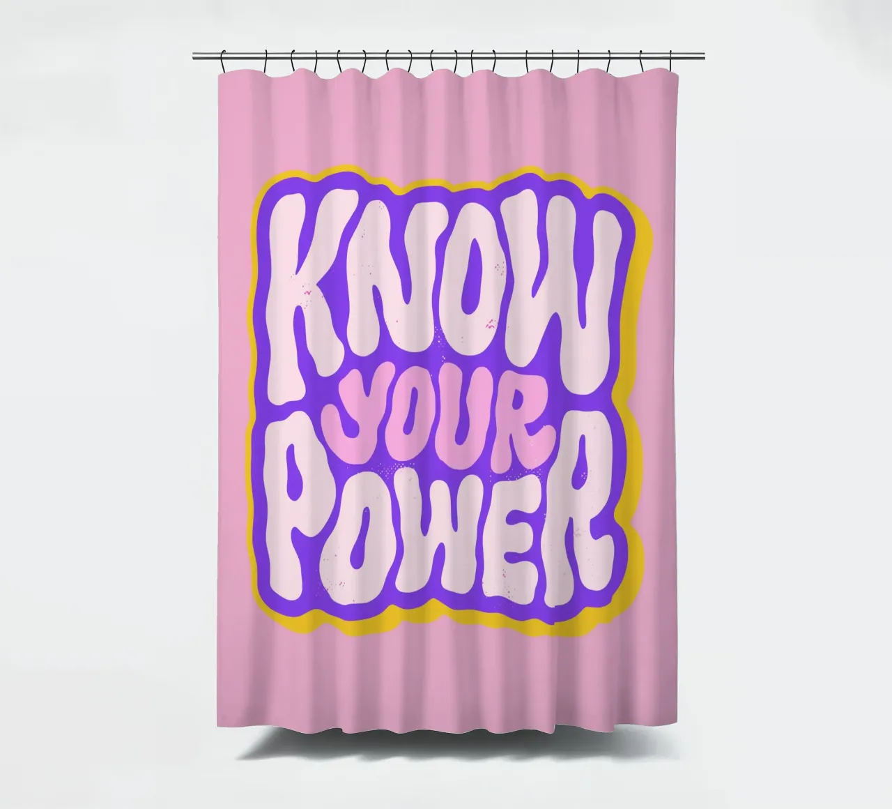 Retro Strength - Weibliches Power Statement Duschvorhang von QuooodZ by MooodzArt