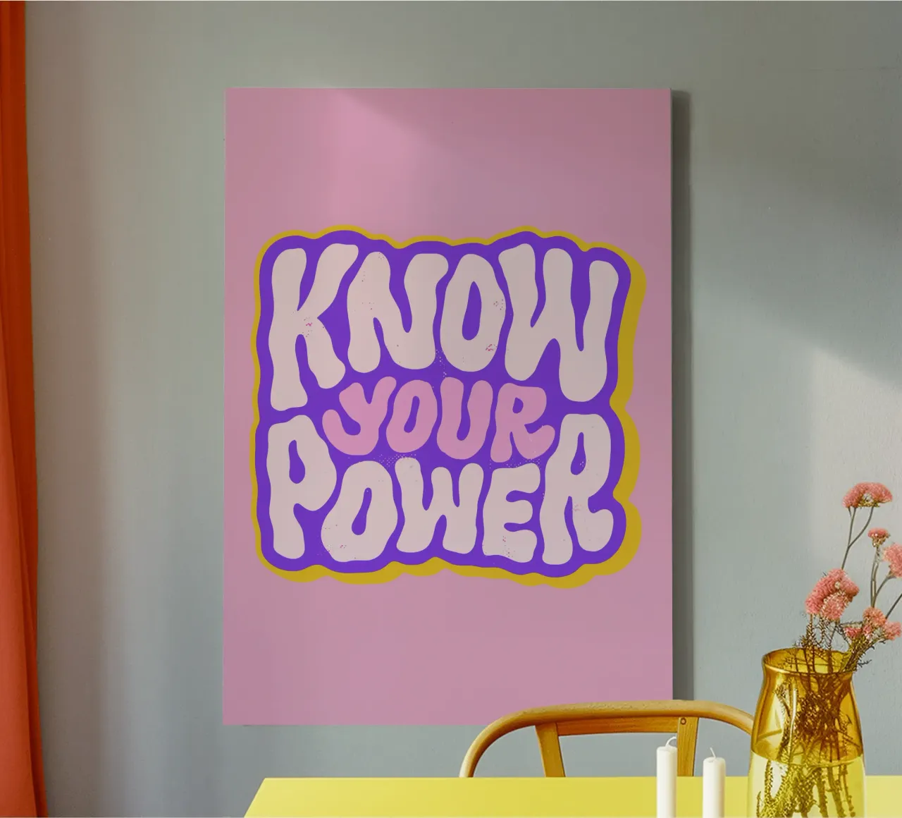 Retro Strength – Female Power Statement canvas by QuooodZ by MooodzArt