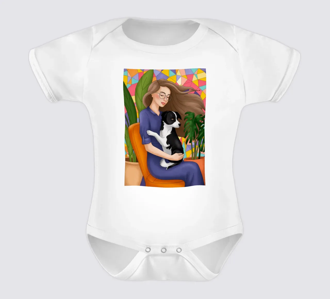 Momenti di tenerezza body neonato maniche corte da Veiled Canvas