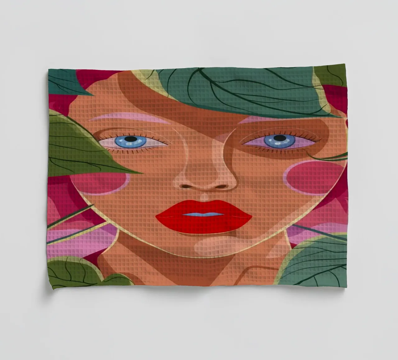 Hidden Beauty tea towel by Veiled Canvas