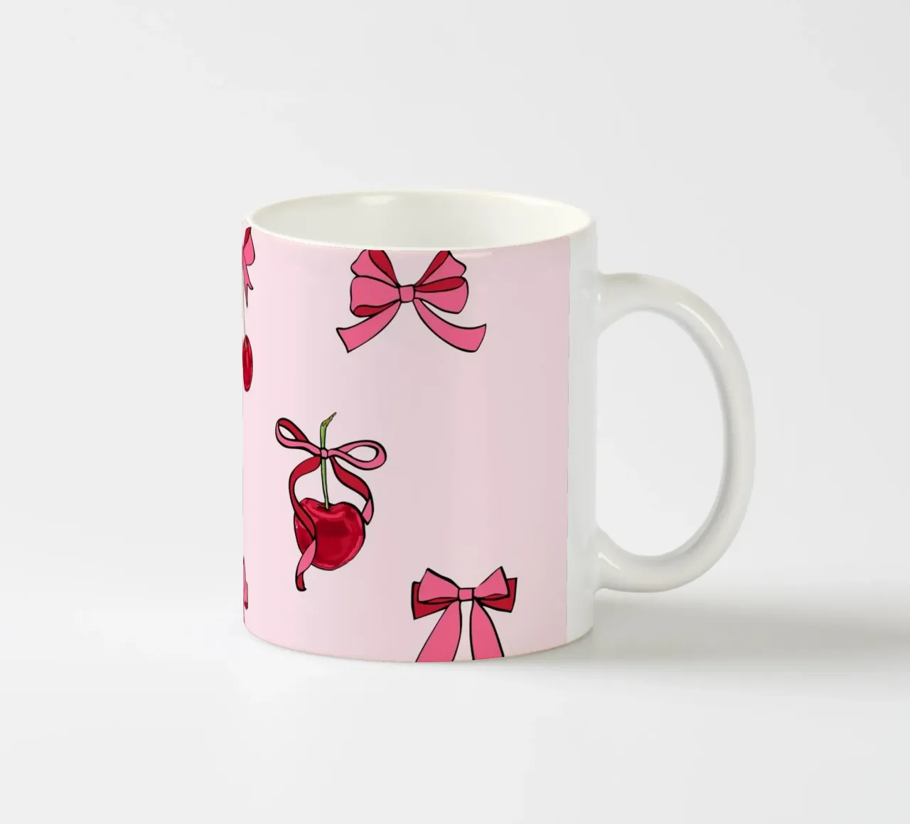 Coquette con fiocco di ciliegia tazza in ceramica da EDMPROJECT