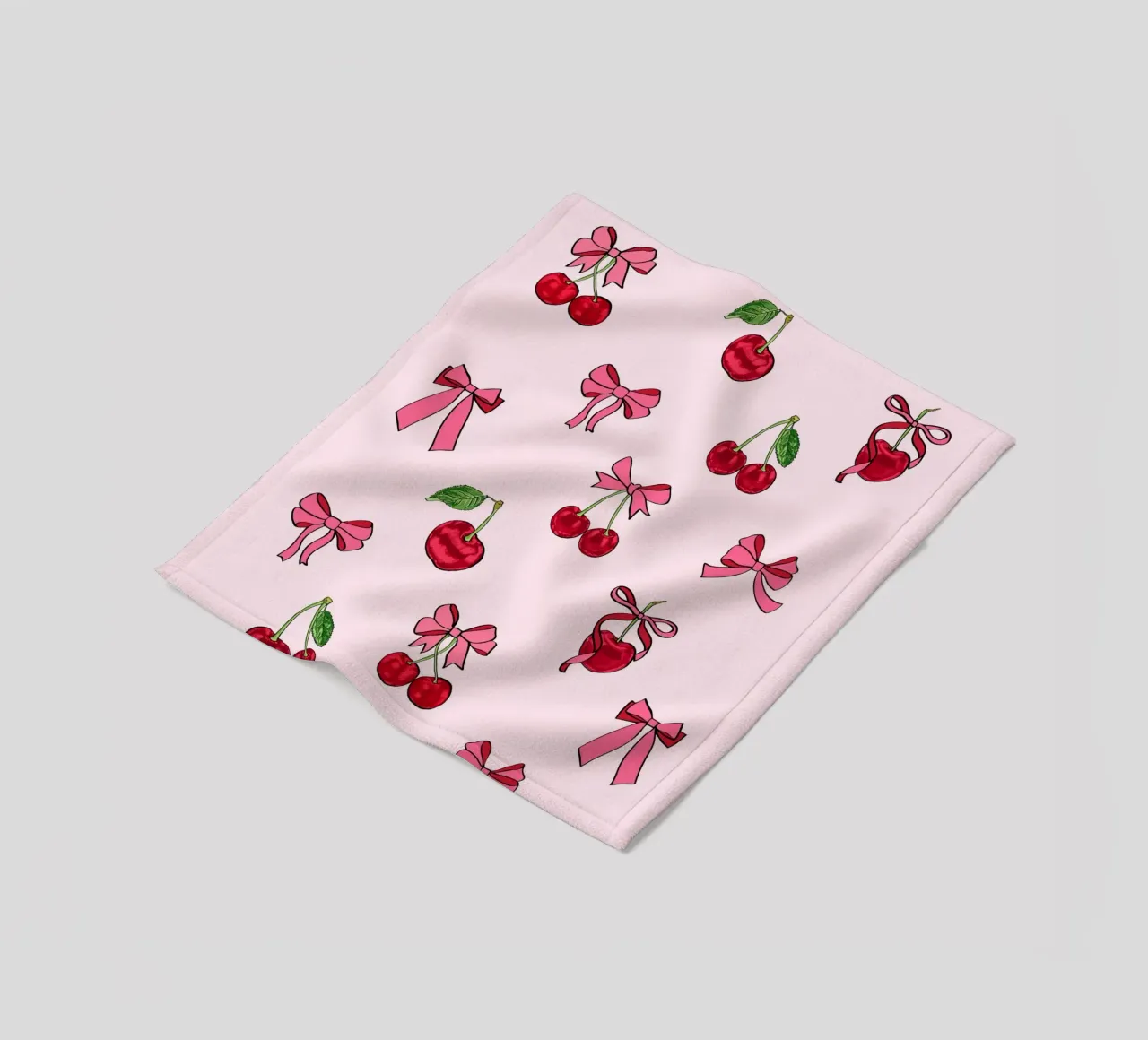 Cherry Bow Coquette fleece blanket by EDMPROJECT