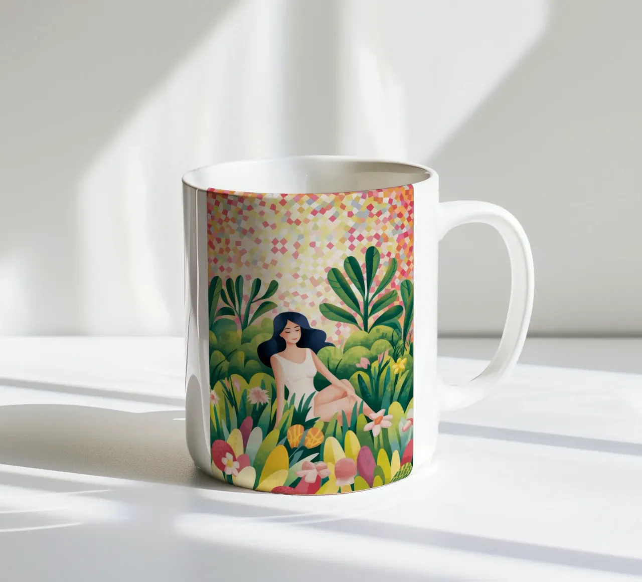 Garden Bliss Keramik Tasse von Veiled Canvas