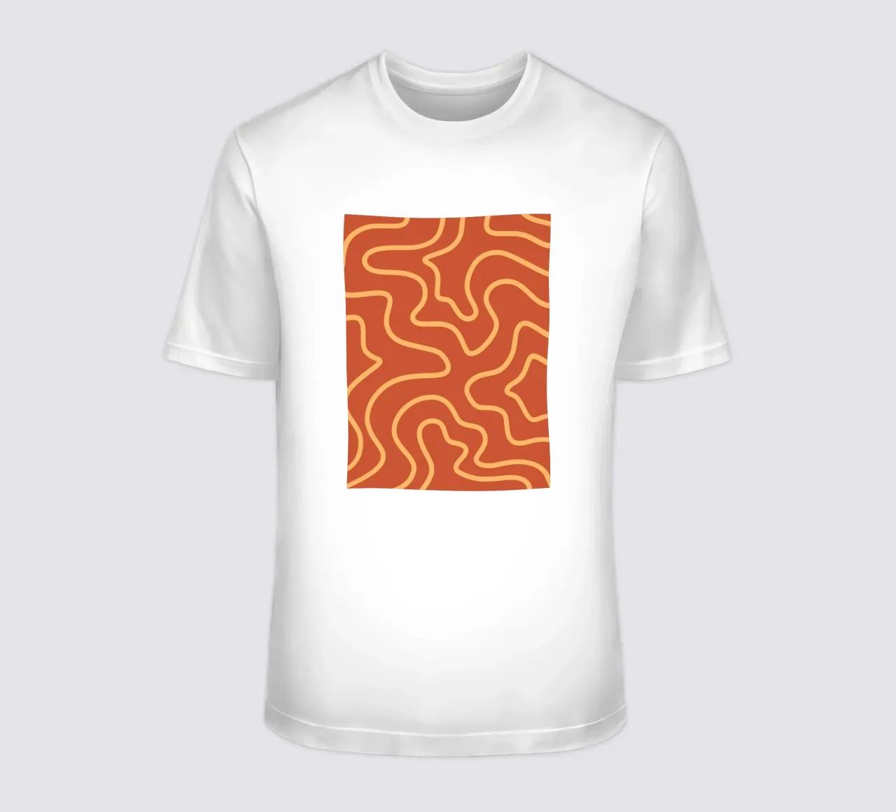 Yellow Line Red Background t-shirt by MODERN NUANCE