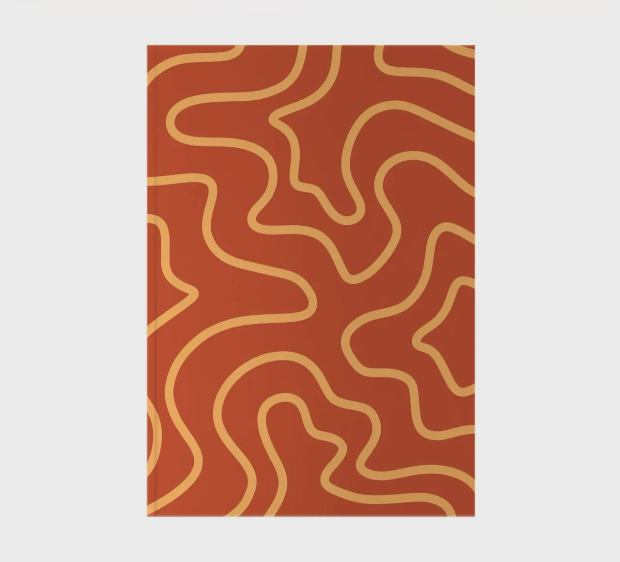 Yellow Line Red Background notebook by MODERN NUANCE