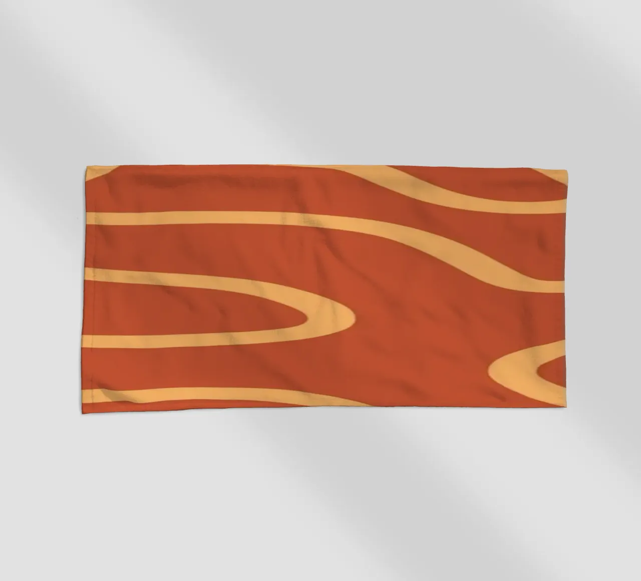 Linea gialla Sfondo rosso telo mare da MODERN NUANCE