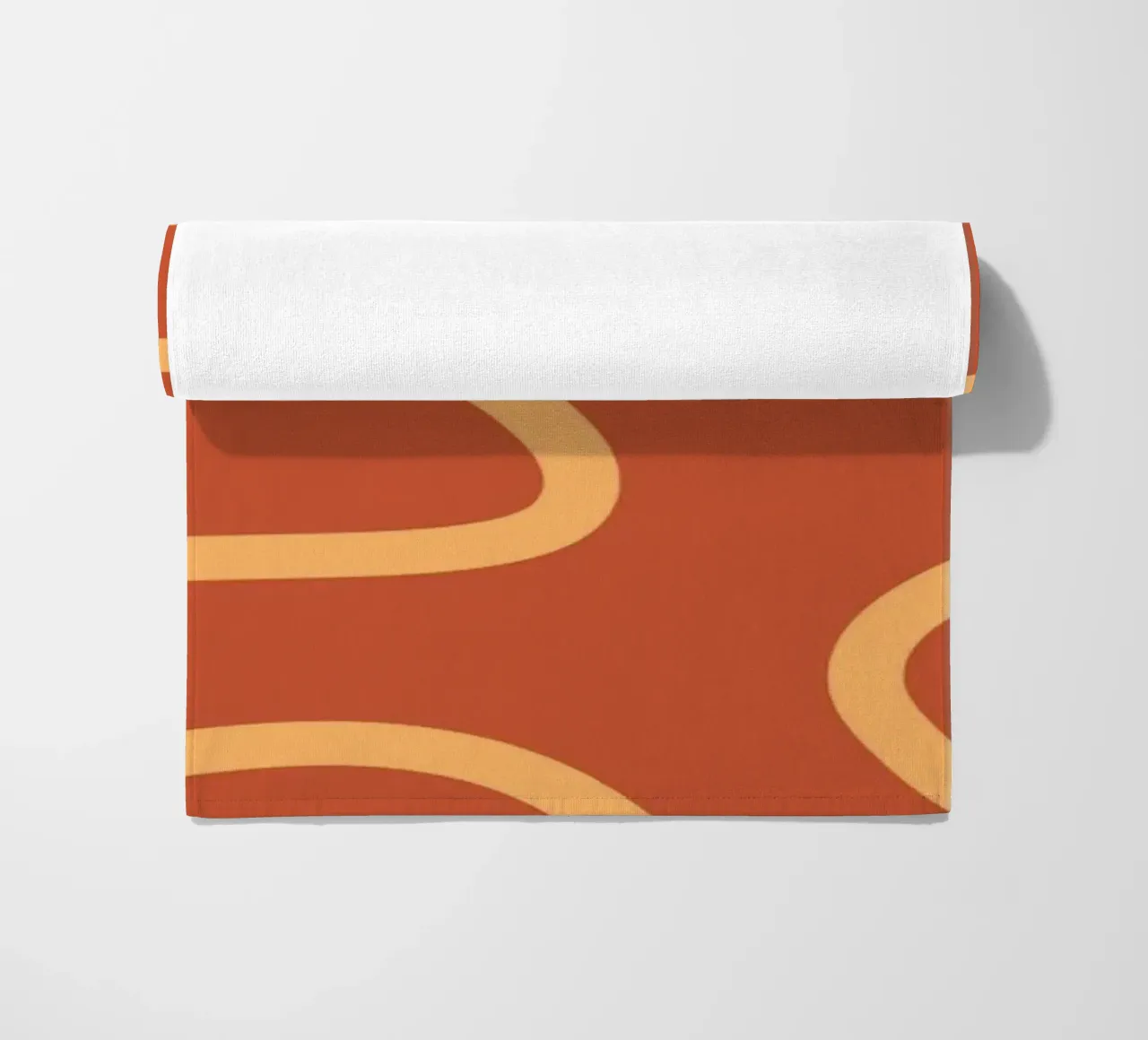 Linea gialla Sfondo rosso telo mare da MODERN NUANCE