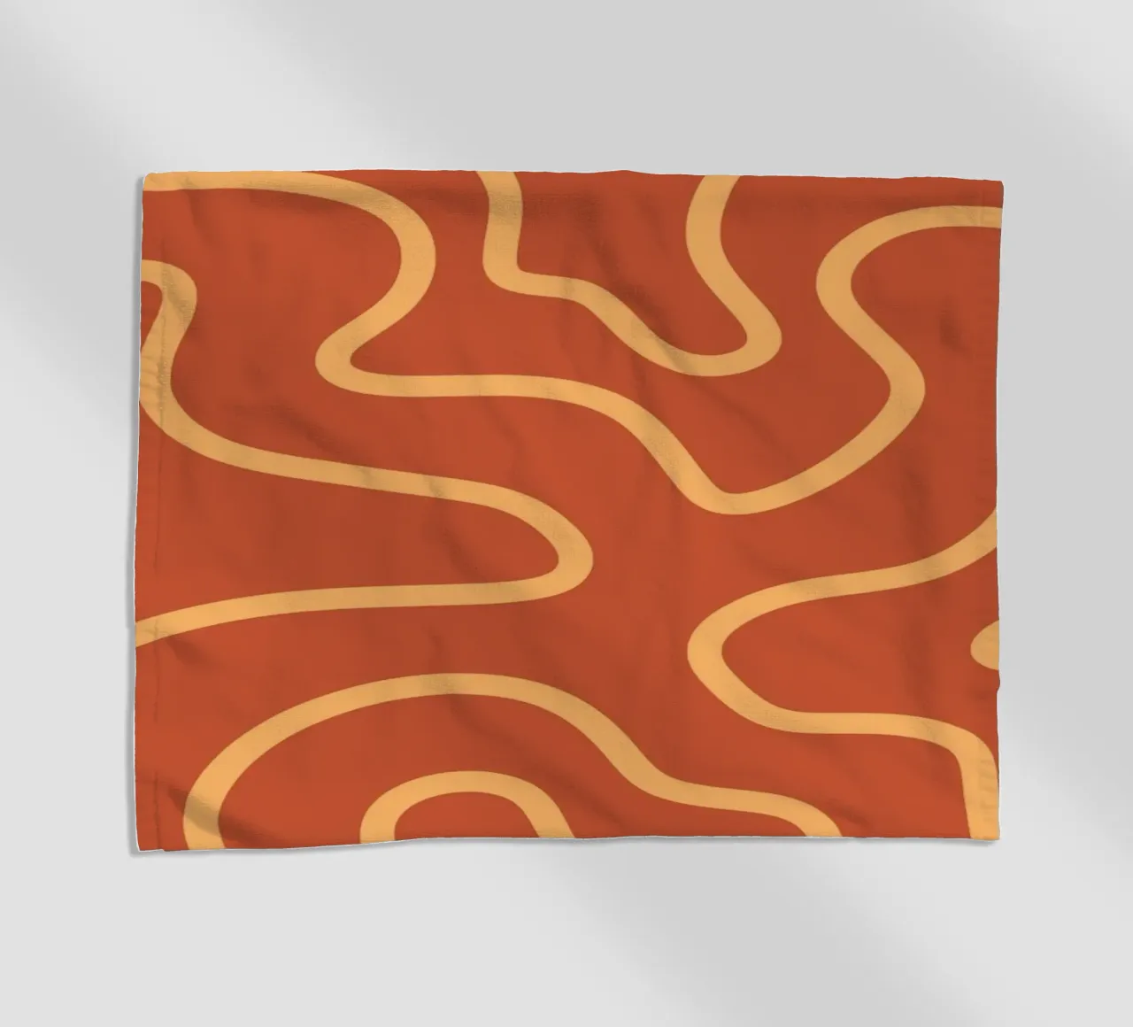 Linea gialla Sfondo rosso telo mare da MODERN NUANCE
