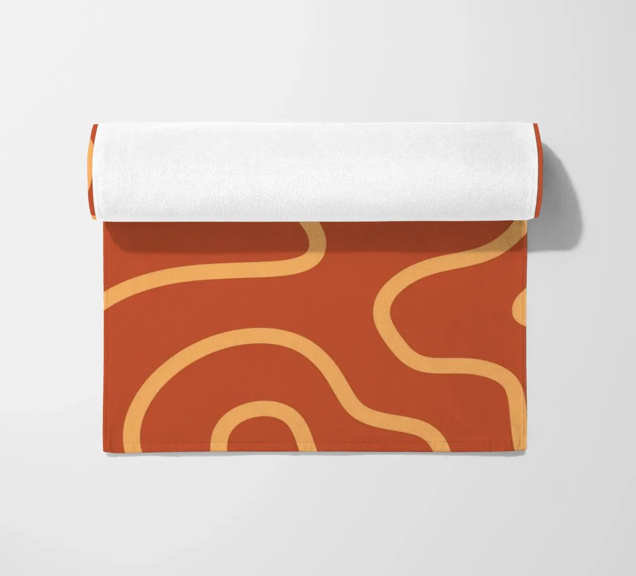 Linea gialla Sfondo rosso telo mare da MODERN NUANCE