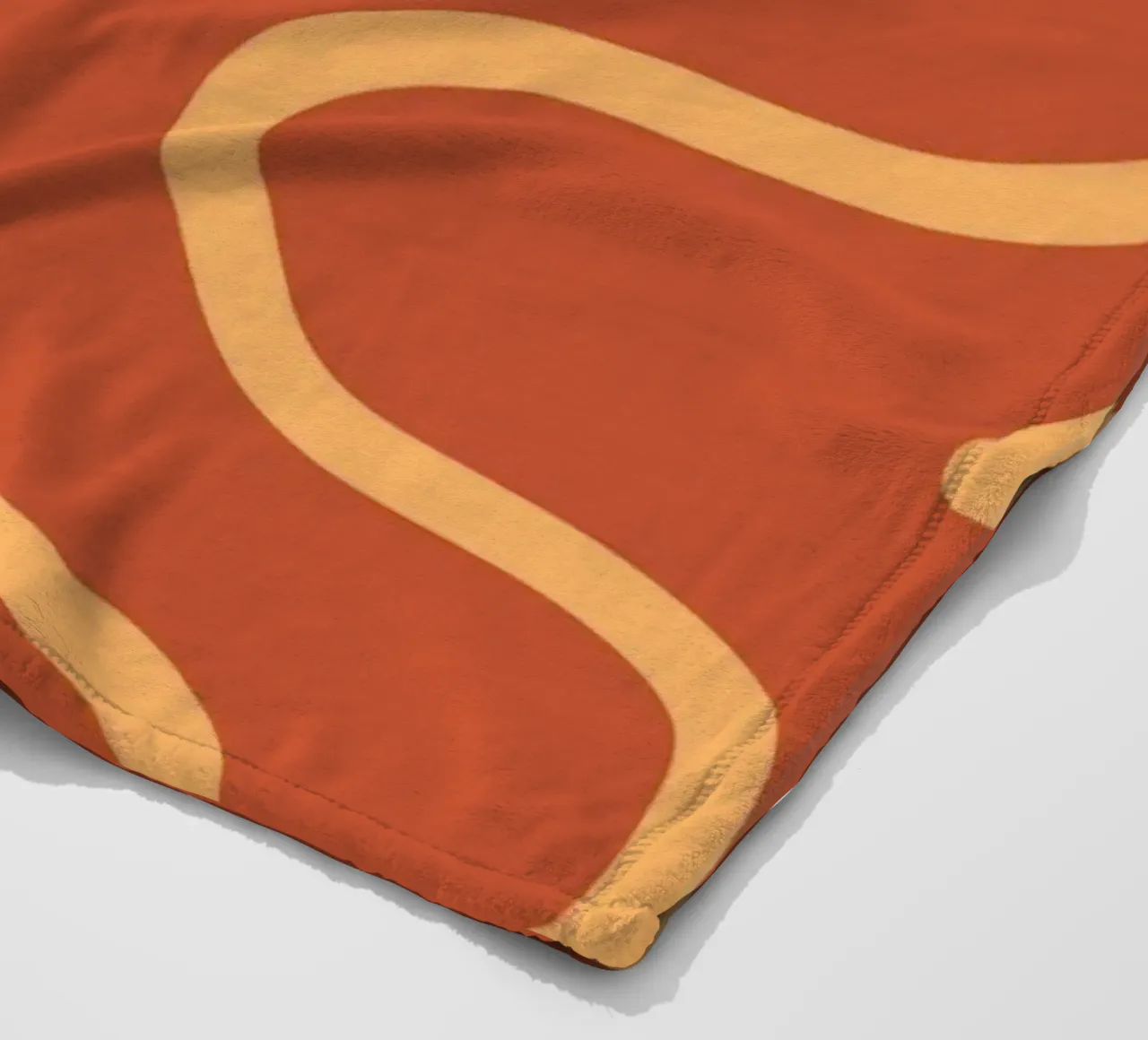 Yellow Line Red Background fleece blanket by MODERN NUANCE