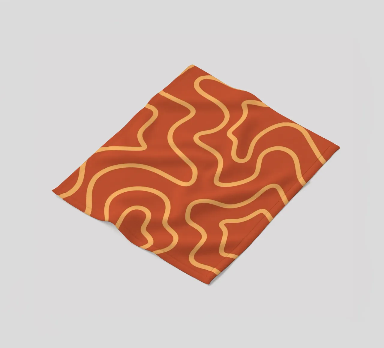 Yellow Line Red Background fleece blanket by MODERN NUANCE