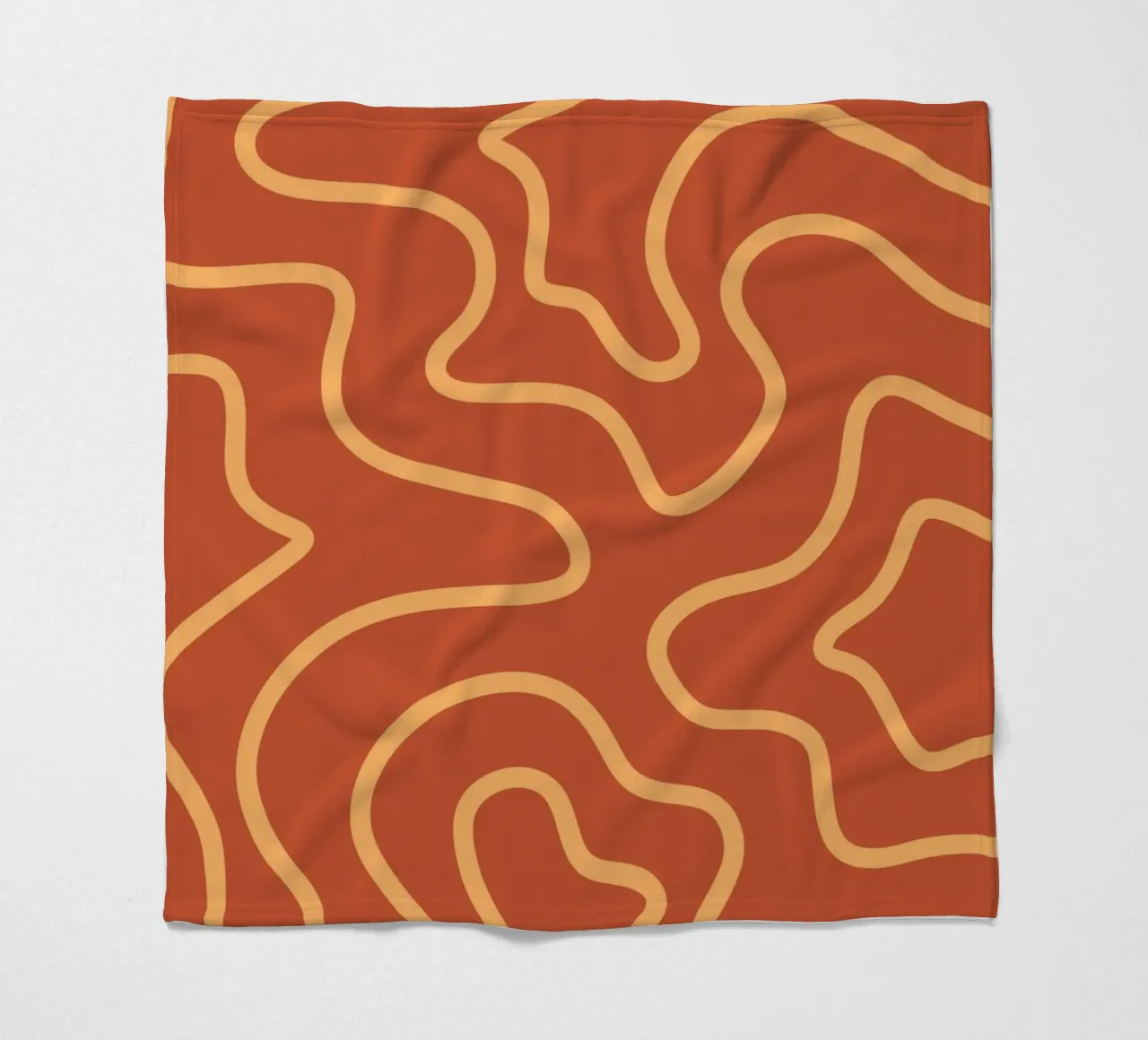 Yellow Line Red Background fleece blanket by MODERN NUANCE