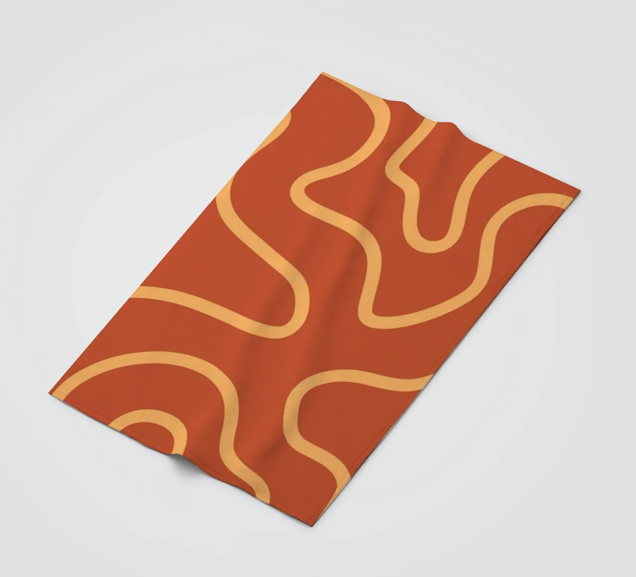 Yellow Line Red Background fleece blanket by MODERN NUANCE