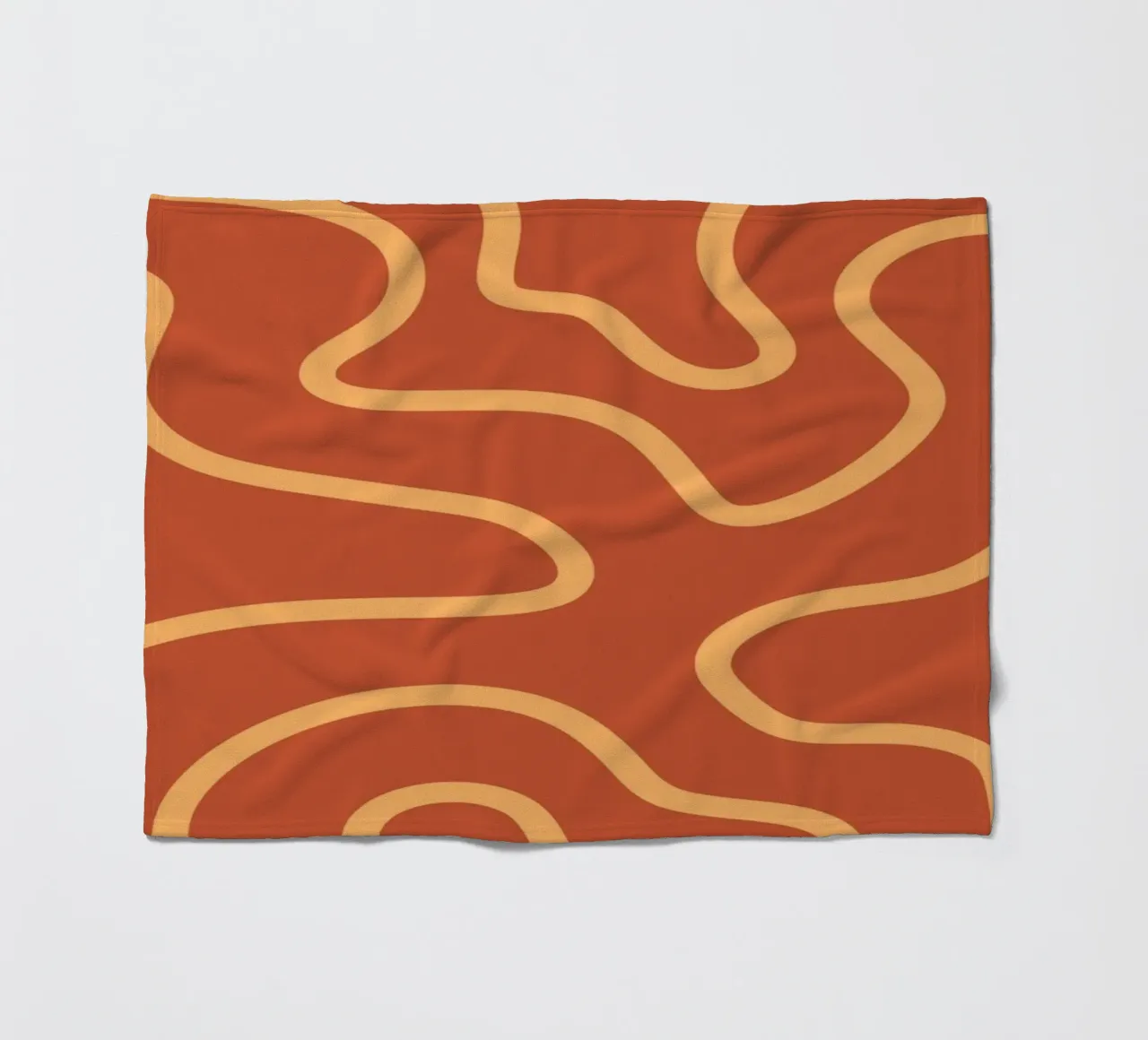 Yellow Line Red Background fleece blanket by MODERN NUANCE