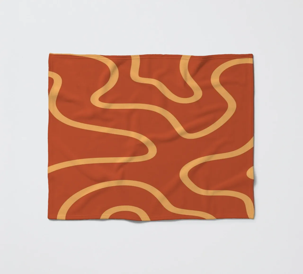 Yellow Line Red Background fleece blanket by MODERN NUANCE