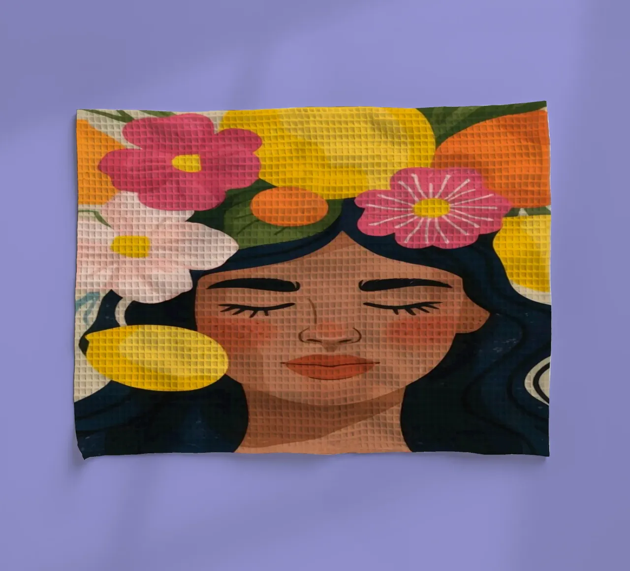 Celestial Contemplation Muse tea towel by Veiled Canvas