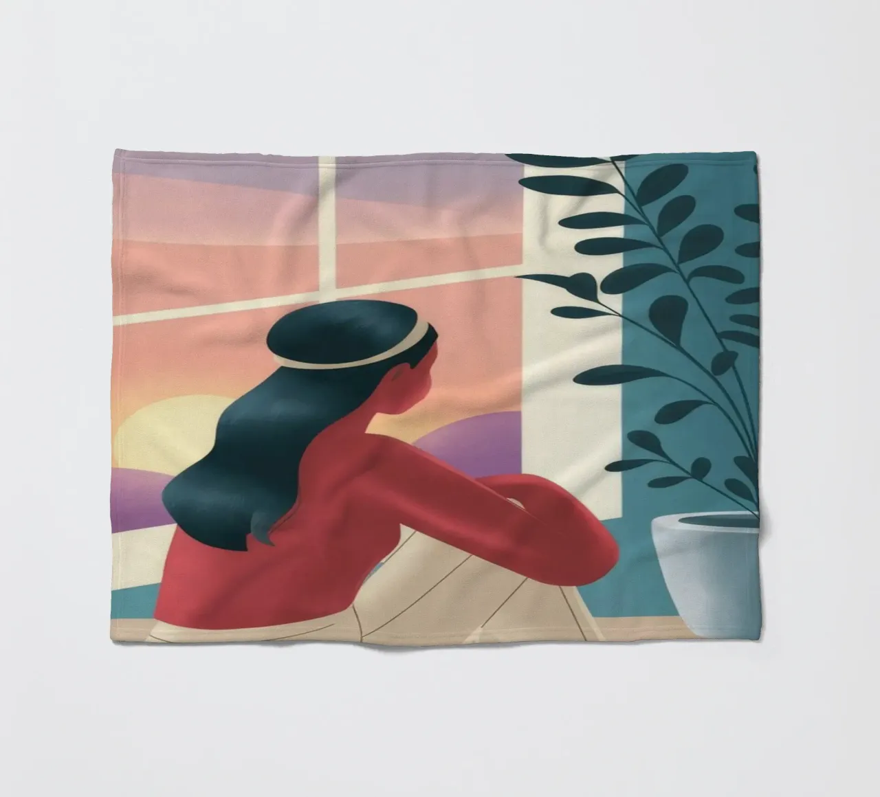 L'abbraccio della natura di Lush coperta in pile da Veiled Canvas