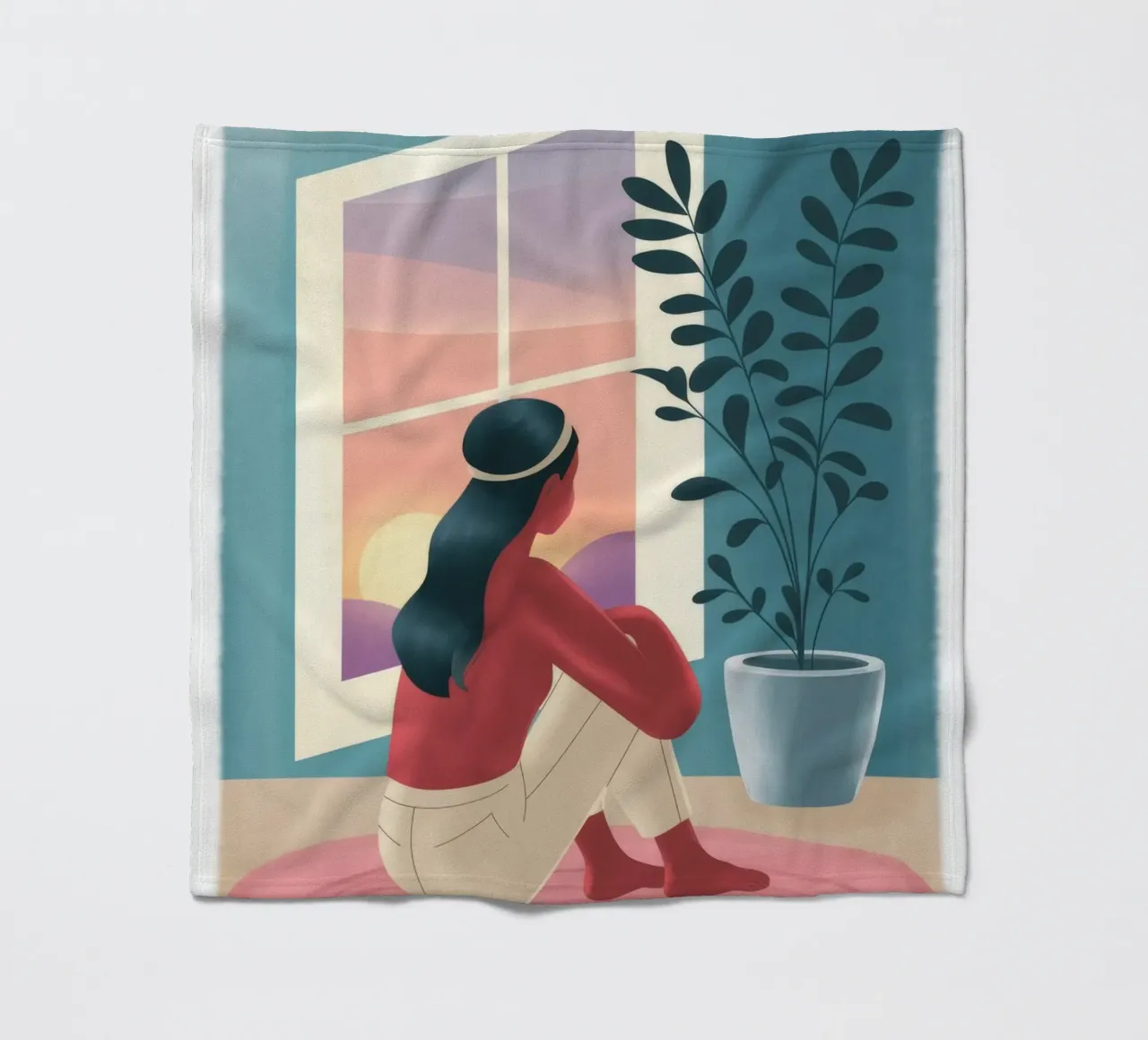 L'abbraccio della natura di Lush coperta in pile da Veiled Canvas