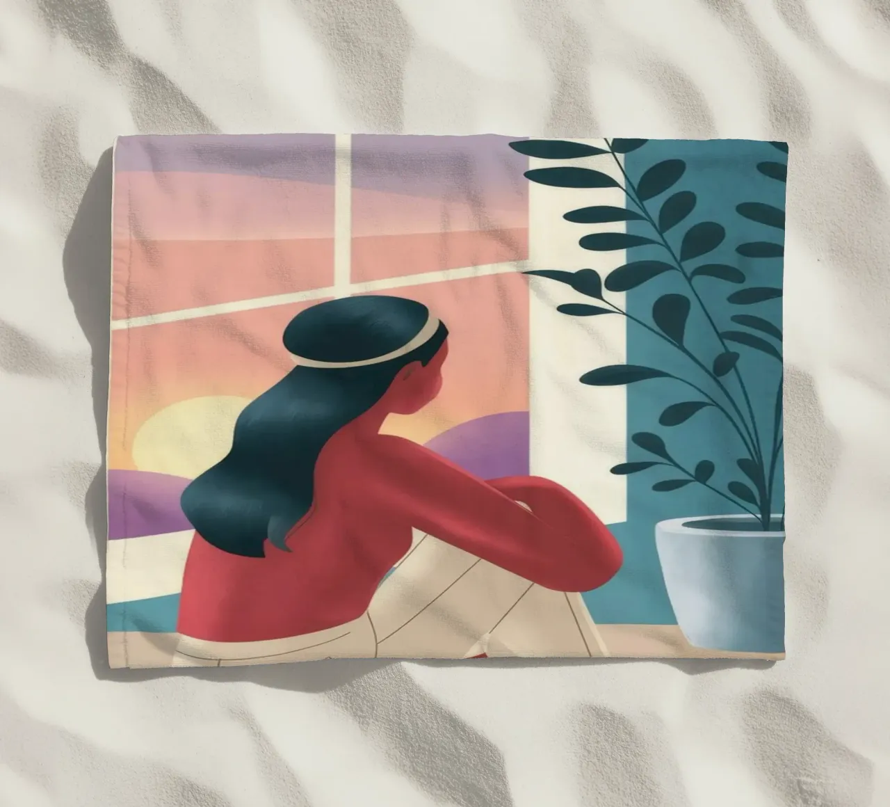 L'abbraccio della natura di Lush telo mare da Veiled Canvas