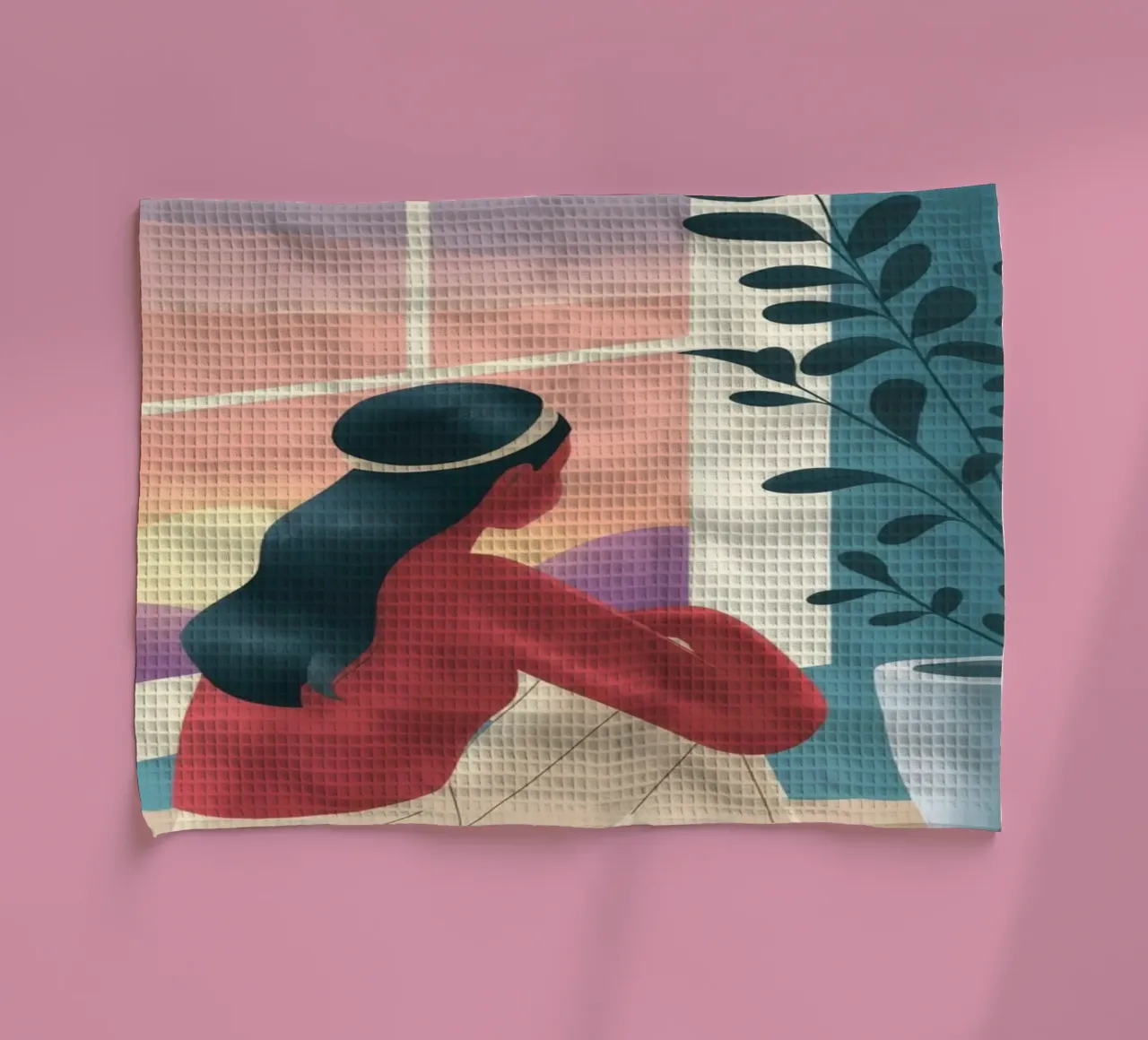 L'abbraccio della natura di Lush canovaccio da cucina da Veiled Canvas