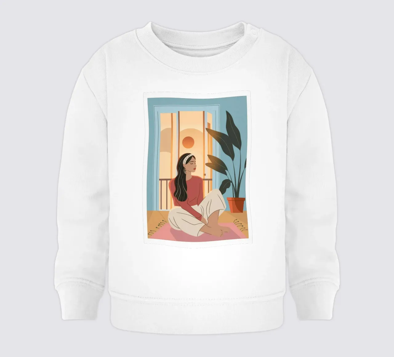 Tranquil Window Reflection baby sweatshirt by Veiled Canvas