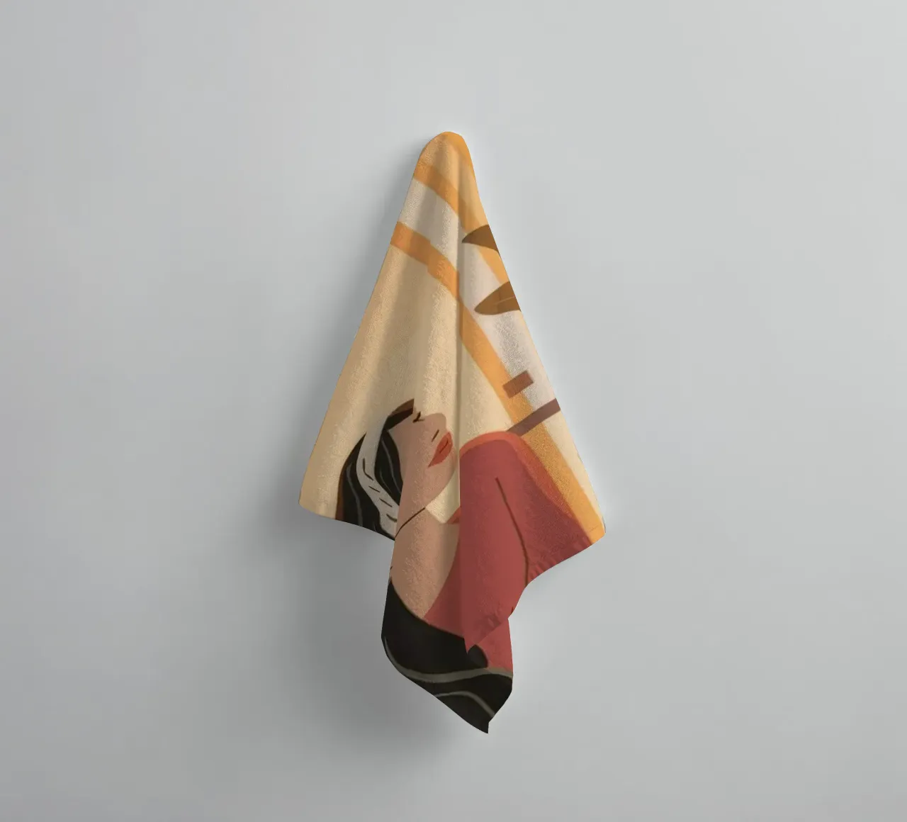 Tranquil Window Reflection towel by Veiled Canvas