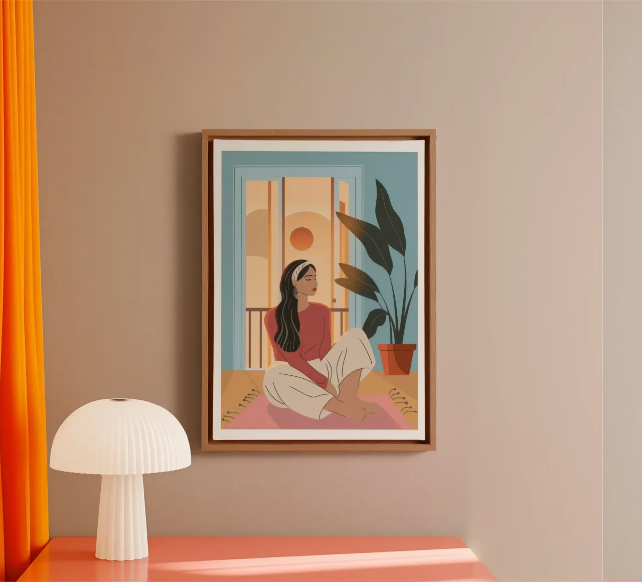 Tranquil Window Reflection canvas by Veiled Canvas