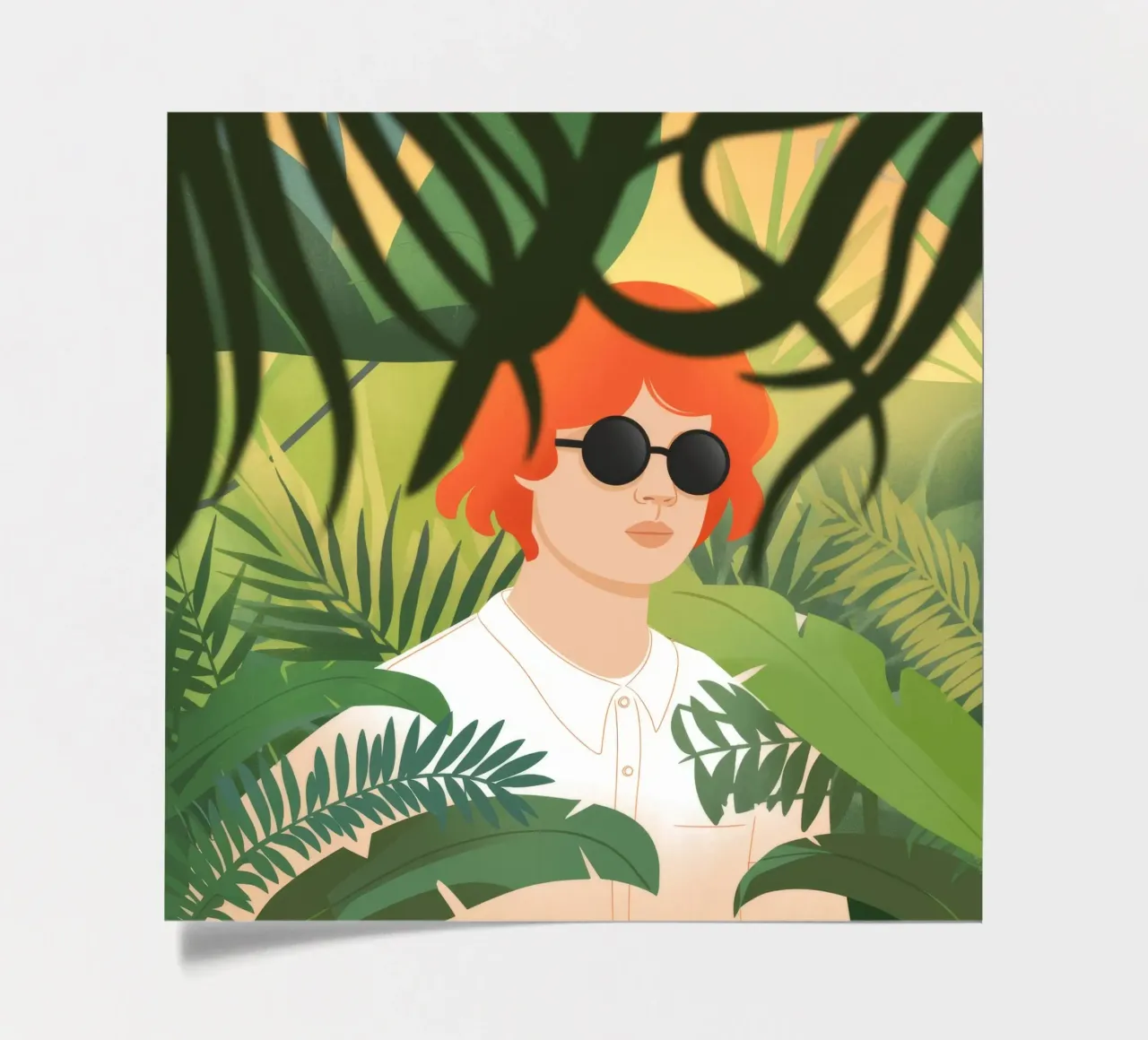 Jungle Serenity Haven sticker sheet by Veiled Canvas