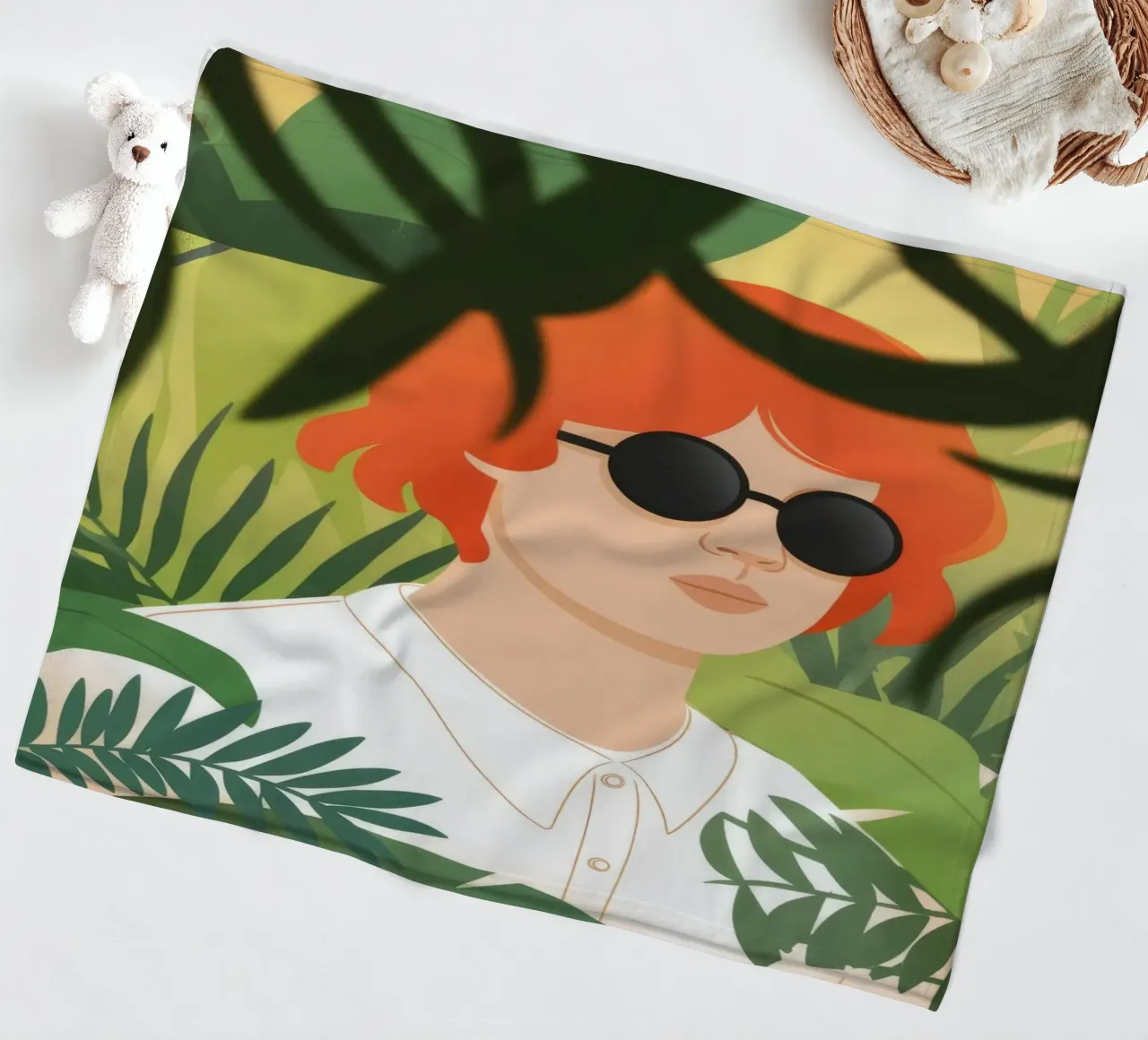 Jungle Serenity Haven coperta in pile da Veiled Canvas