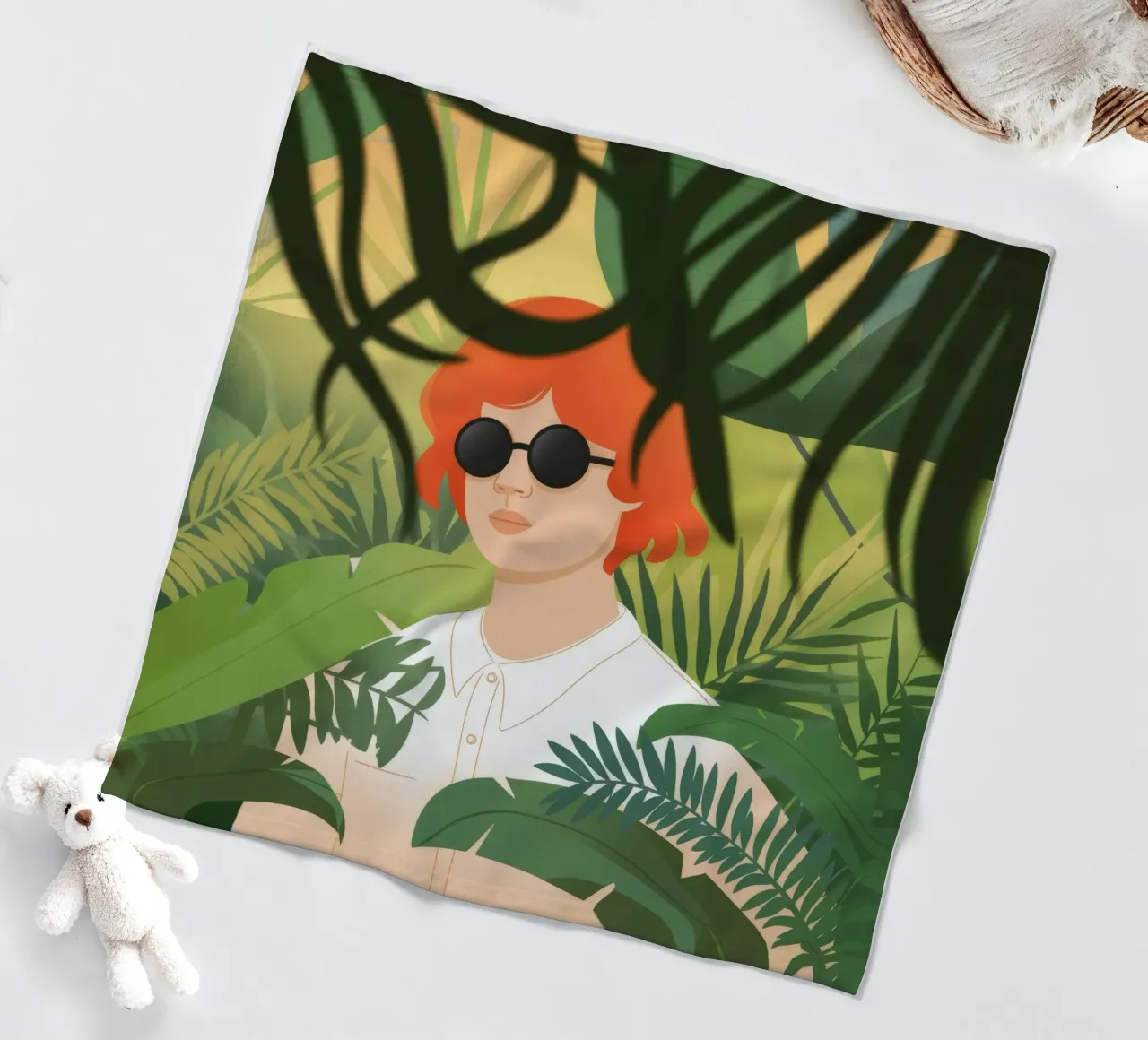 Jungle Serenity Haven coperta in pile da Veiled Canvas
