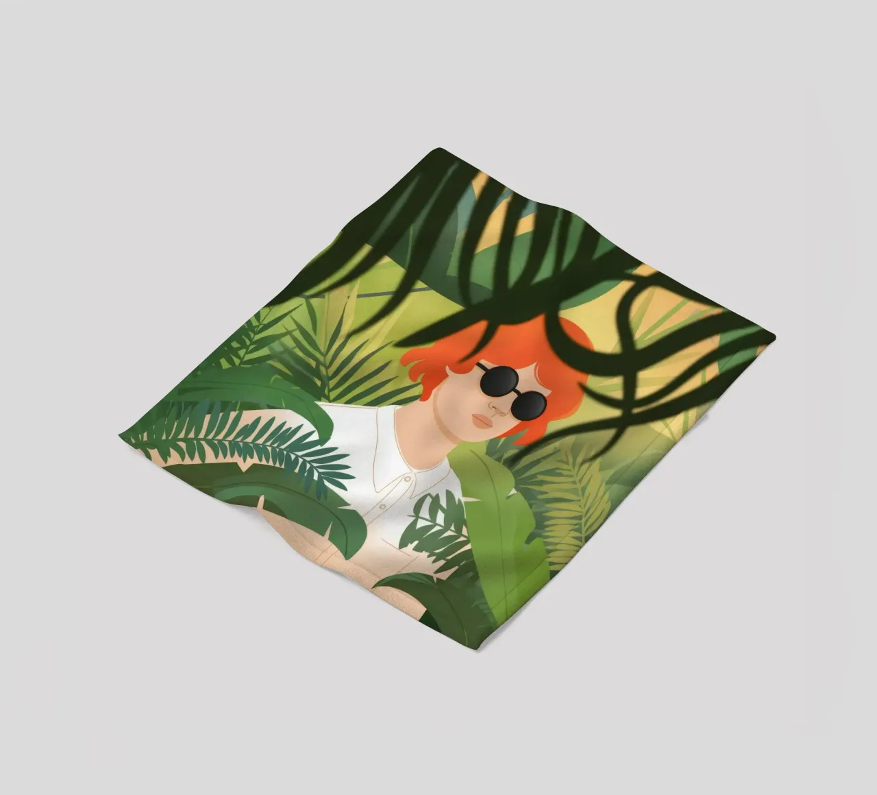 Jungle Serenity Haven coperta in pile da Veiled Canvas