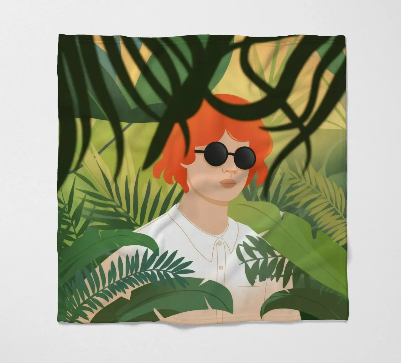 Jungle Serenity Haven coperta in pile da Veiled Canvas