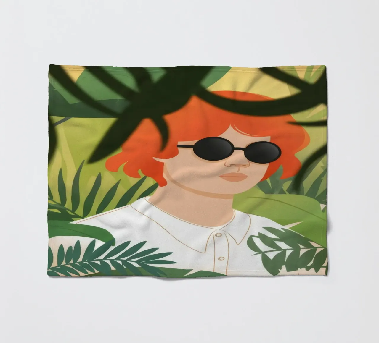 Jungle Serenity Haven coperta in pile da Veiled Canvas