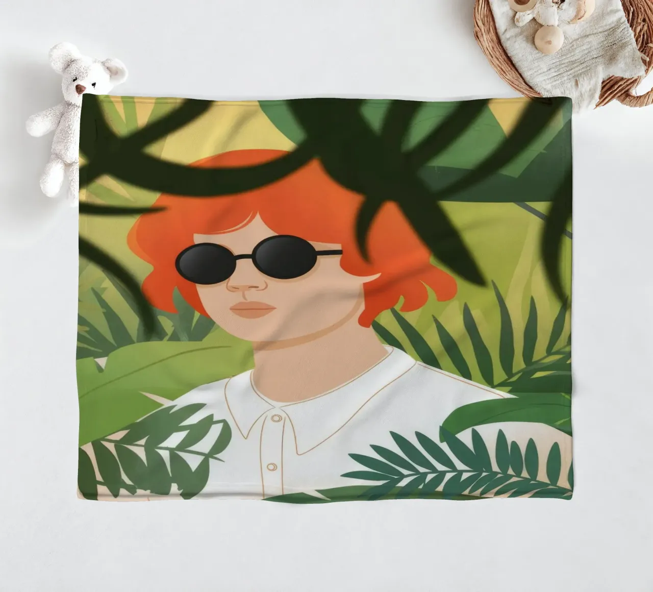 Jungle Serenity Haven coperta in pile da Veiled Canvas