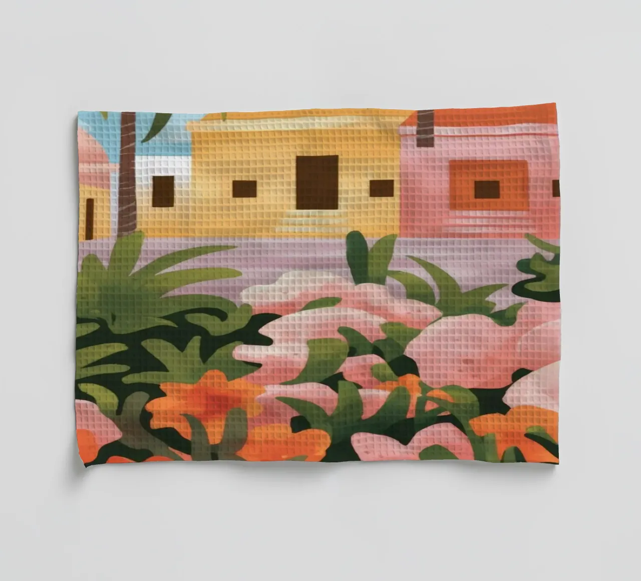 Desert Oasis Splendor tea towel by Veiled Canvas