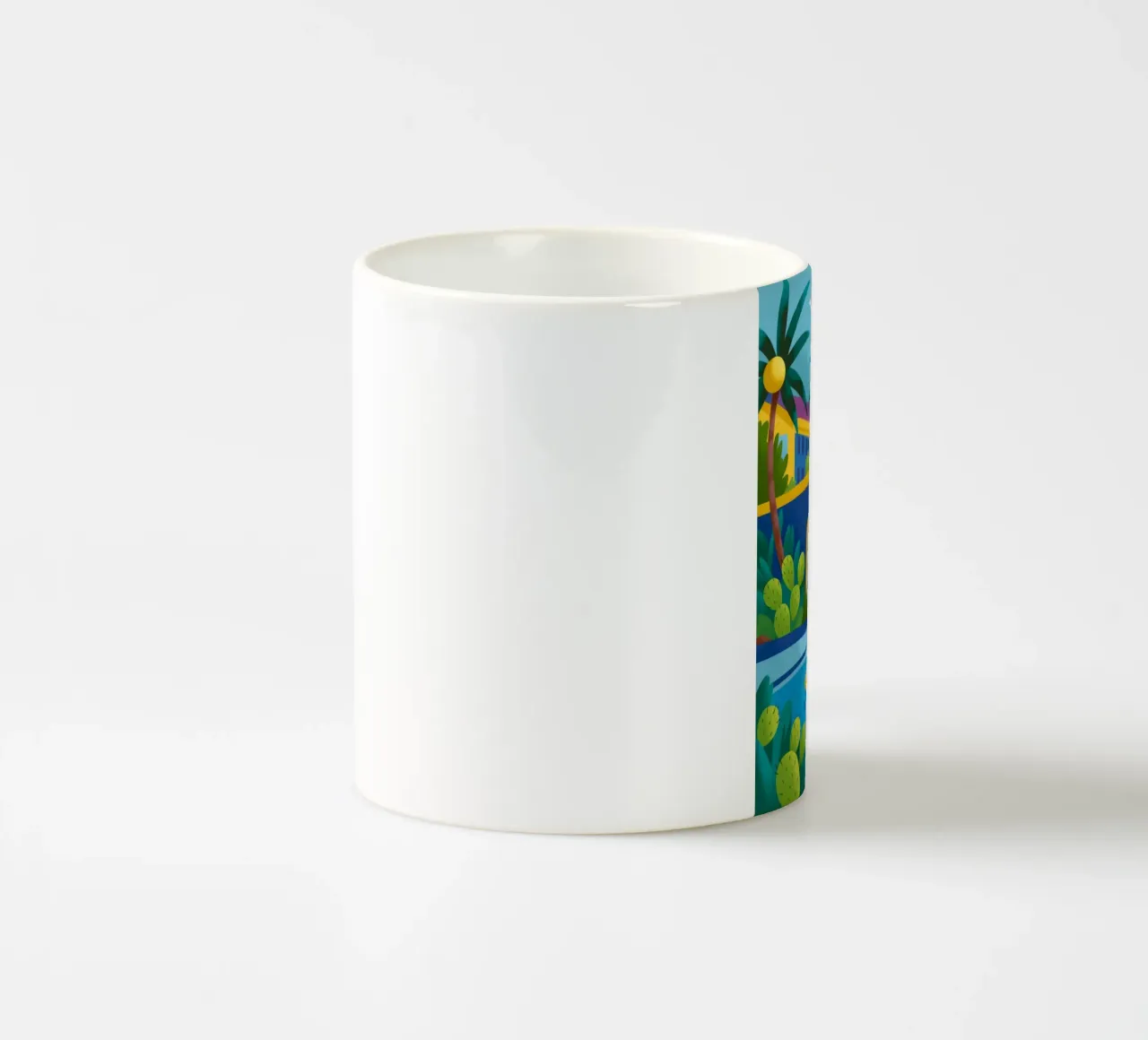 Ritiro in un'oasi serena tazza in ceramica da Veiled Canvas